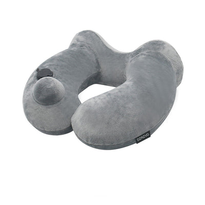 Portable Men And Women Travel Hooded Inflatable U-shaped Pillow