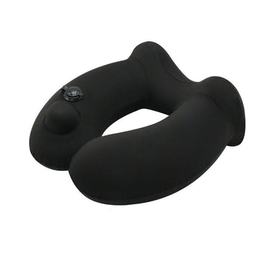 Portable Men And Women Travel Hooded Inflatable U-shaped Pillow